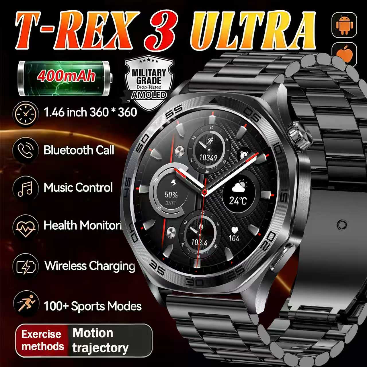 Smartwatch Custom - 2026 Heren Smartwatch 1.46 inch LED