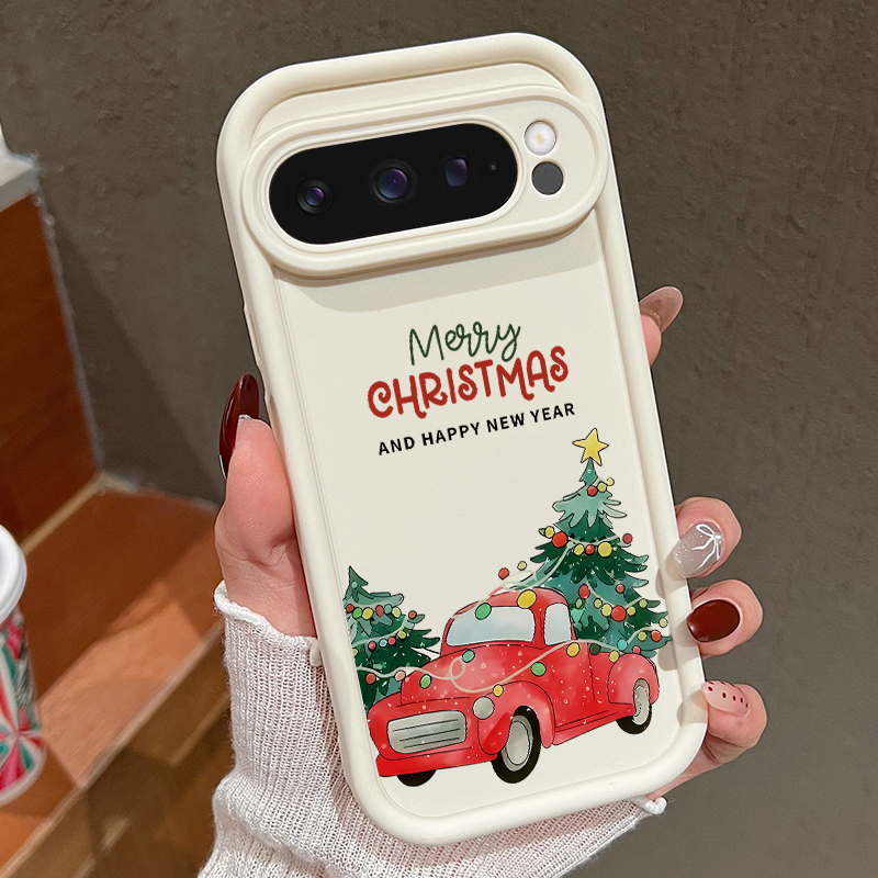 Google Pixel 9 - TPU-telefoonhoesje met kerstboommotief voor Google Pixel
