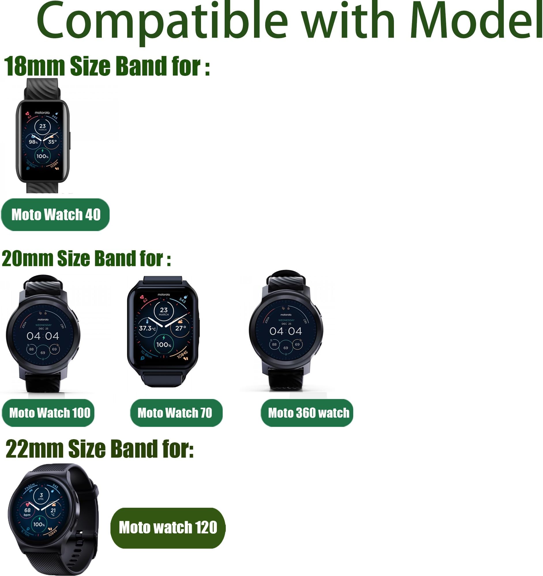 Roestvrij stalen band voor Mot - Motorola Smartwatch Accessories recensie en prijs