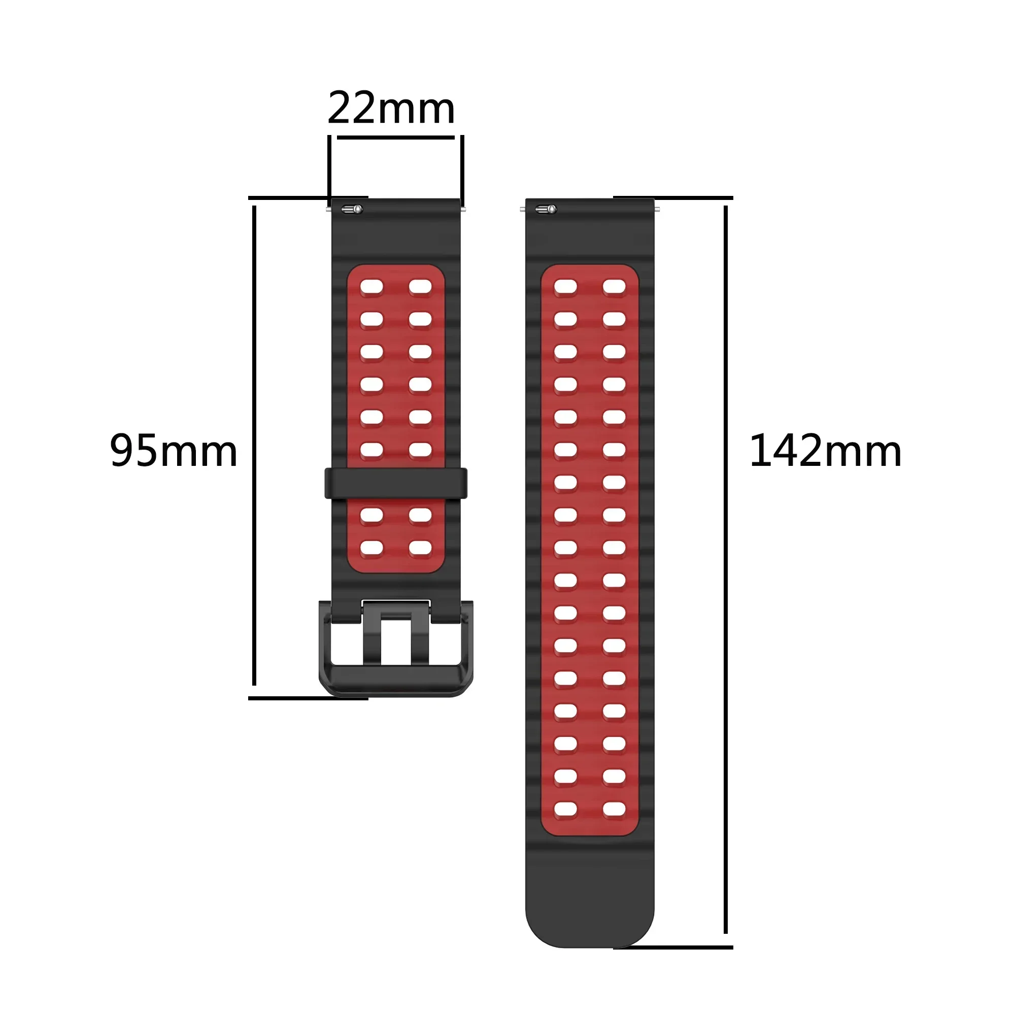 Ademende, tweekleurige silicon - Motorola Smartwatch Accessories recensie en prijs