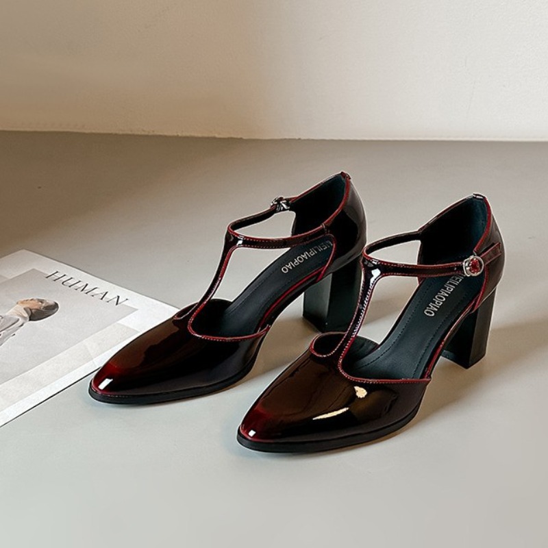 Mary Jane schoenen zwarte hoge - Leather Classic Strap recensie en prijs